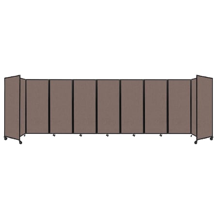 Versare Room Divider 360 Folding Portable Partition 25' x 6'10" Latte Fabric 1182913